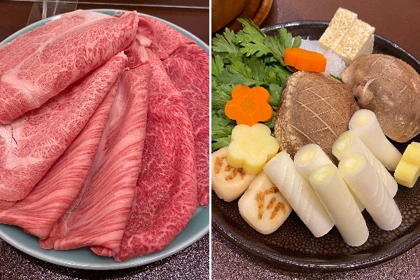 「ひたちの恵み」常陸牛のすき焼き ロース盛り合わせ