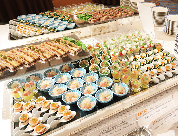 G20茨城つくば貿易・デジタル経済大臣会合での県産食材によるおもてなし 県産食材をふんだんに使用した料理