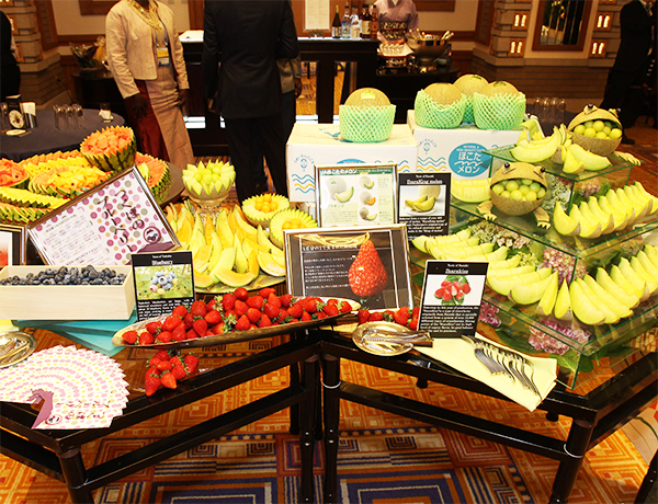 G20茨城つくば貿易・デジタル経済大臣会合での県産食材によるおもてなし 茨城県オリジナル品種のメロン「イバラキング」やいちご「いばらキッス」など