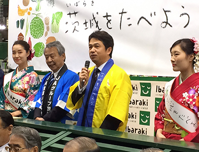 茨城県知事トップセールスin東京・大田市場 大井川知事