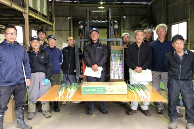 JA北つくば 関城ねぎ部会のメンバー