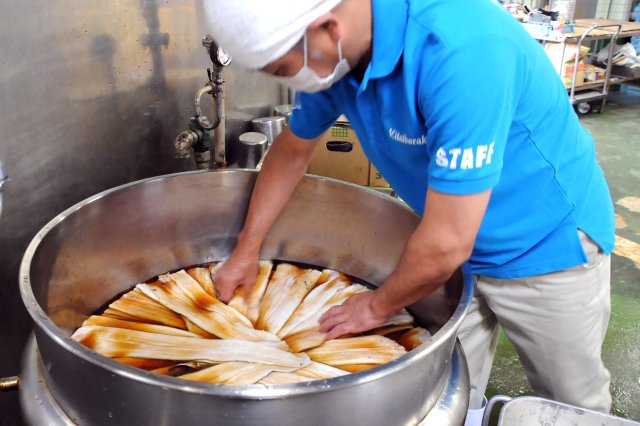 均等に並べるのも職人技のひとつ