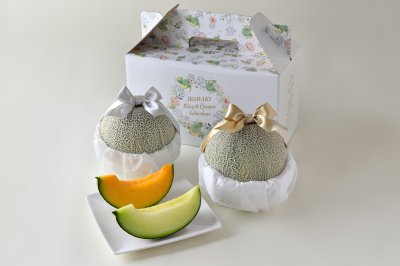 いばらきメロンのカップルセット　イメージ