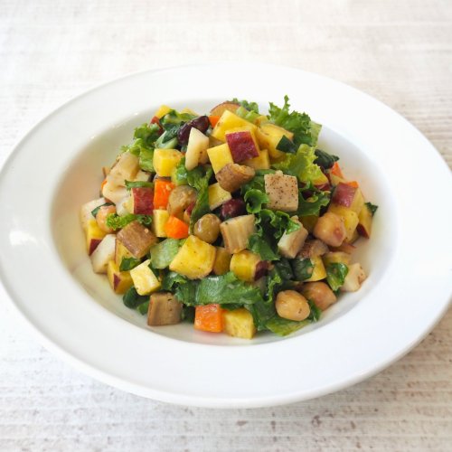 さつまいもの＃いばらき根菜チョップドサラダ