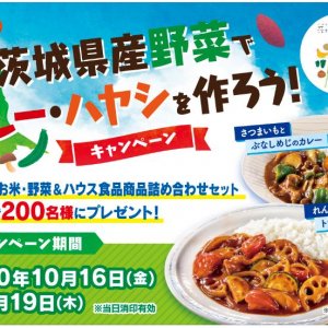 【応募締切11/19(木)】茨城県×カスミ×ハウス食品共同企画「茨城県産野菜でカレー・ハヤシを作ろう！」キャンペーン開催中！