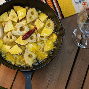 【茨城県・株式会社桃屋・日清オイリオグループ株式会社 共同企画】茨城県産食材等を使用した「いばらきアヒージョ」　第３弾「れんこん・さつまいものアヒージョ」が登場！